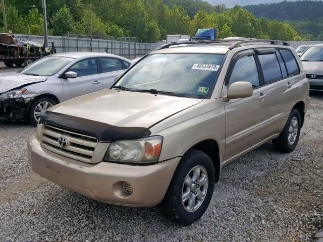 JTEEP21A650119324 - 2005 TOYOTA HIGHLANDER TAN photo 2