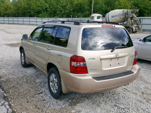 JTEEP21A650119324 - 2005 TOYOTA HIGHLANDER TAN photo 3