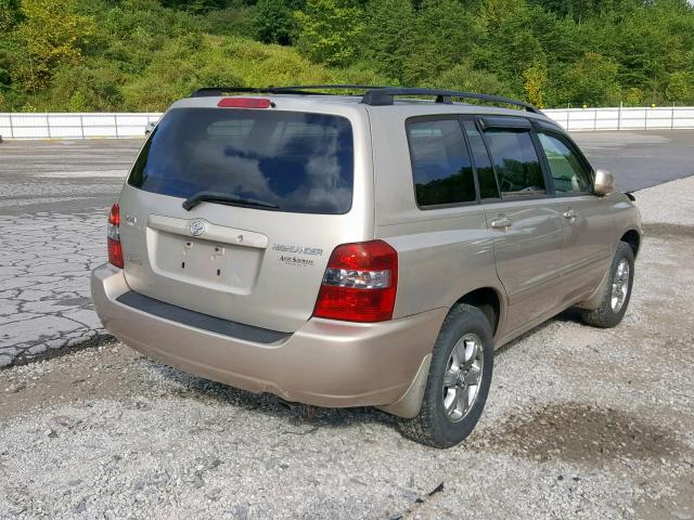 JTEEP21A650119324 - 2005 TOYOTA HIGHLANDER TAN photo 4