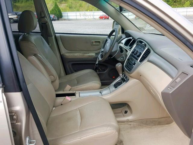 JTEEP21A650119324 - 2005 TOYOTA HIGHLANDER TAN photo 5