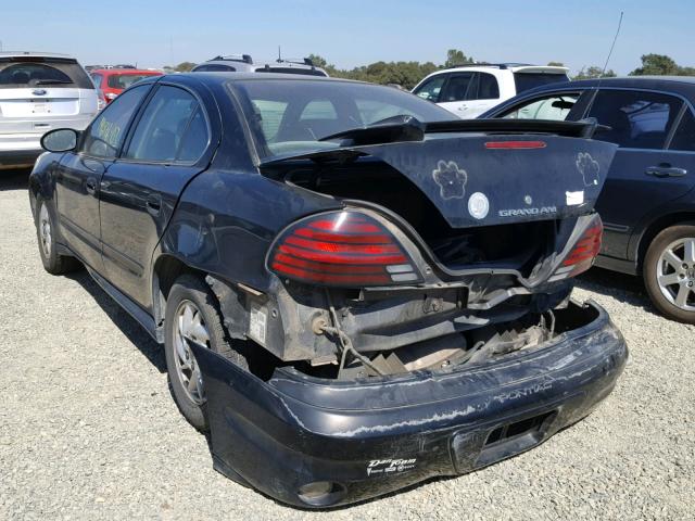 1G2NE52F63C268600 - 2003 PONTIAC GRAND AM S BLACK photo 3