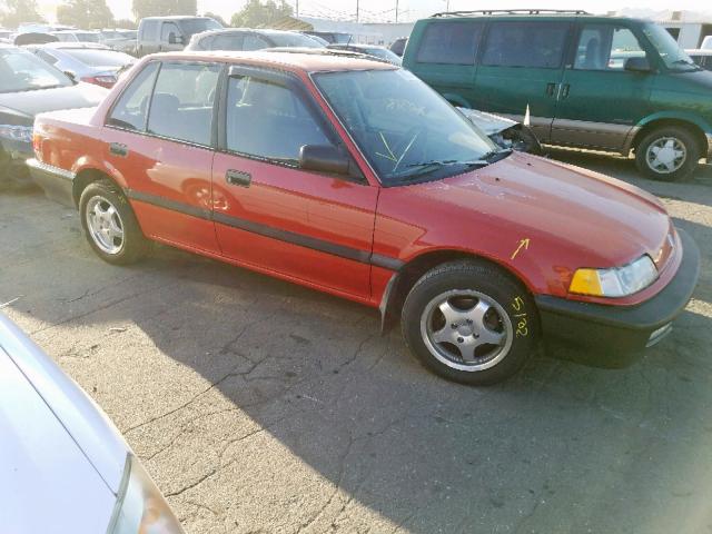 JHMED3546MS038428 - 1991 HONDA CIVIC DX RED photo 1