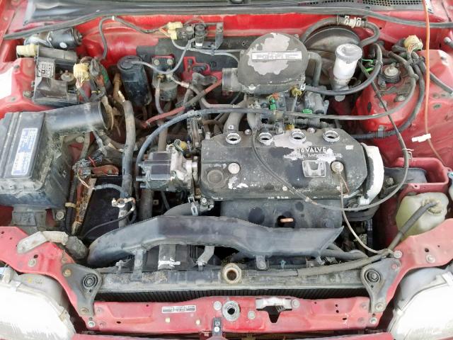 JHMED3546MS038428 - 1991 HONDA CIVIC DX RED photo 7