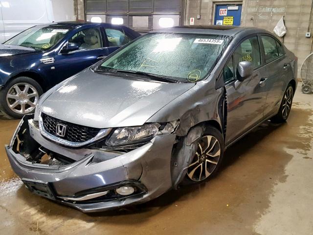 19XFB2F9XDE070673 - 2013 HONDA CIVIC EXL 灰色 照片 2