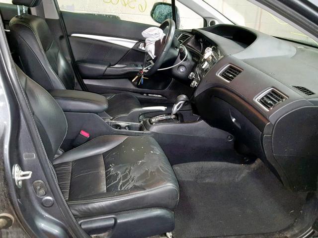 19XFB2F9XDE070673 - 2013 HONDA CIVIC EXL 灰色 照片 5