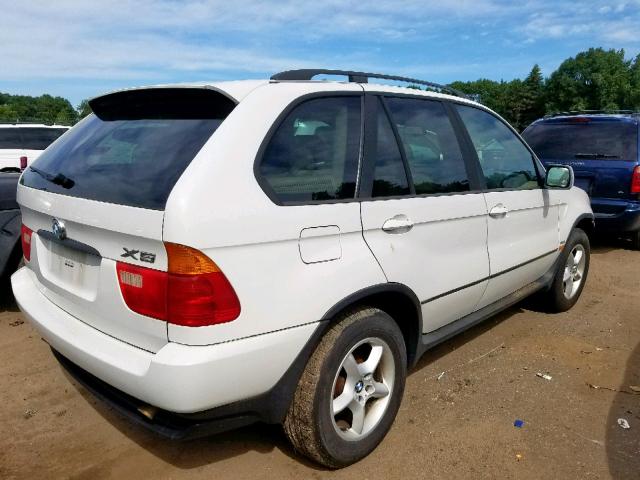 5UXFA53532LP57731 - 2002 BMW X5 3.0I WHITE photo 4