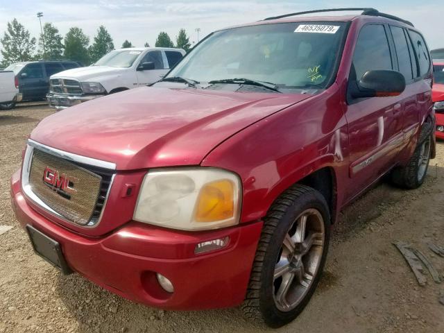 1GKDT13S922121925 - 2002 GMC ENVOY MAROON photo 2