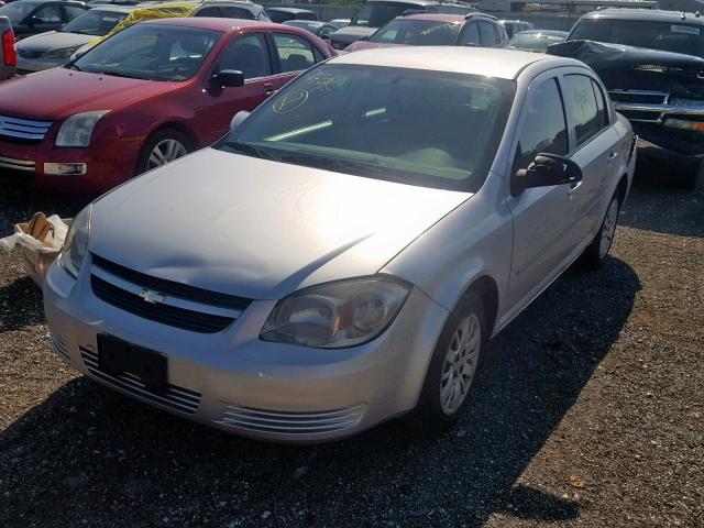 1G1AT58HX97226028 - 2009 CHEVROLET COBALT LT SILVER photo 2