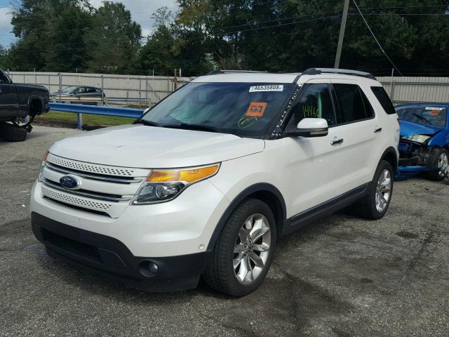 1FMHK8F8XBGA05107 - 2011 FORD EXPLORER L WHITE photo 2