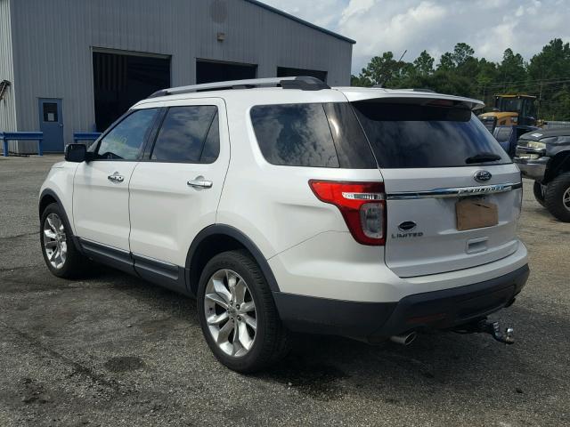 1FMHK8F8XBGA05107 - 2011 FORD EXPLORER L WHITE photo 3