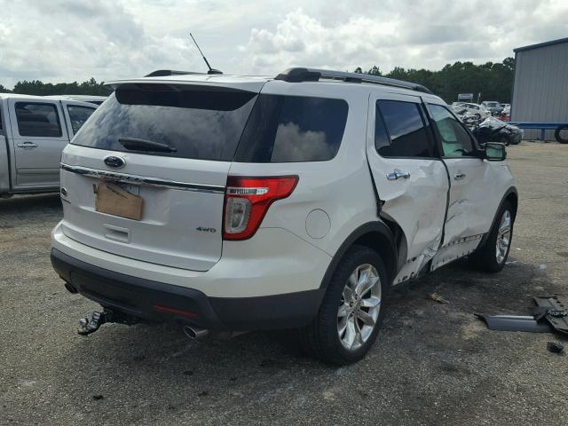 1FMHK8F8XBGA05107 - 2011 FORD EXPLORER L WHITE photo 4