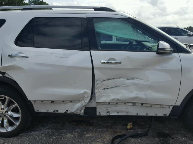 1FMHK8F8XBGA05107 - 2011 FORD EXPLORER L WHITE photo 9