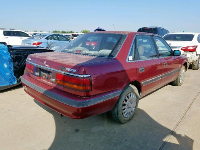 JM1GD2222L1809768 - 1990 MAZDA 626 DX RED photo 4