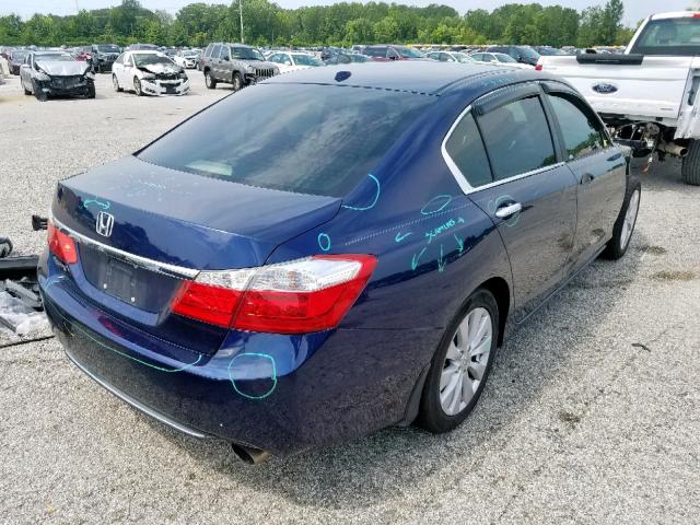 1HGCR2F87EA191978 - 2014 HONDA ACCORD EXL BLUE photo 4