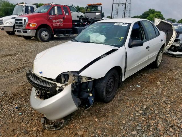 1G1JF524417148380 - 2001 CHEVROLET CAVALIER L WHITE photo 2