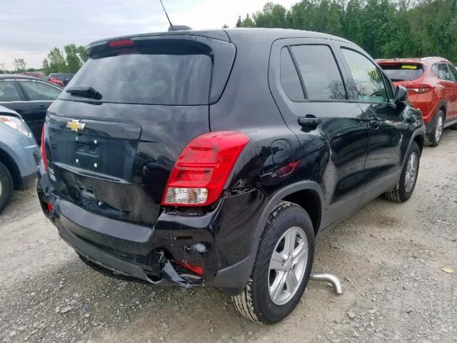 3GNCJKSB5KL384908 - 2019 CHEVROLET TRAX LS BLACK photo 4