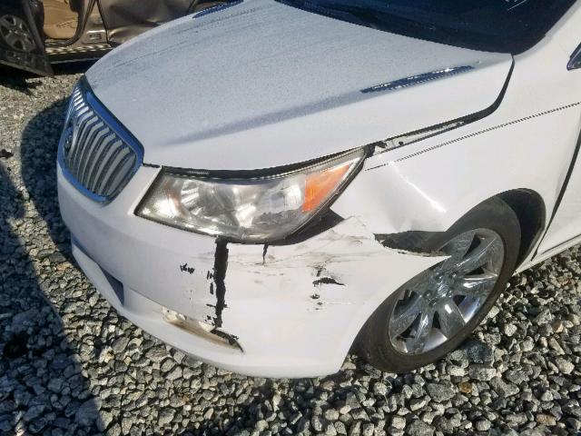 1G4GC5EG0AF206907 - 2010 BUICK LACROSSE C WHITE photo 9