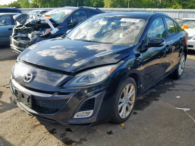 JM1BL1S53A1101172 - 2010 MAZDA 3 S BLACK photo 2