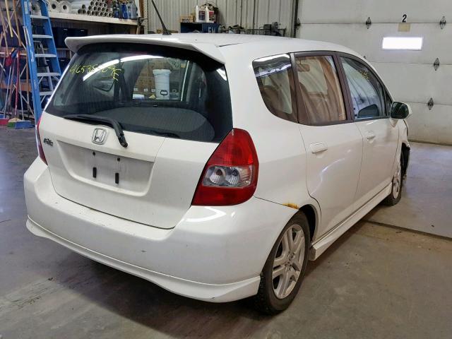 JHMGD37617S038123 - 2007 HONDA FIT S 白色 照片 4