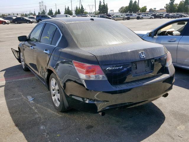 1HGCP368X8A005737 - 2008 HONDA ACCORD EXL BLACK photo 3