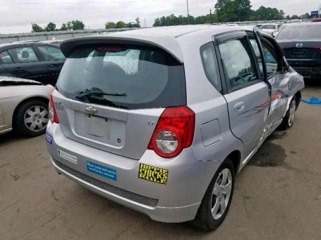 KL1TD6DE5BB162330 - 2011 CHEVROLET AVEO LS SILVER photo 4