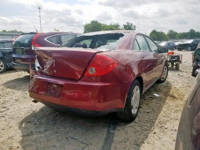 1G2ZF57BX84304097 - 2008 PONTIAC G6 VALUE L RED photo 4