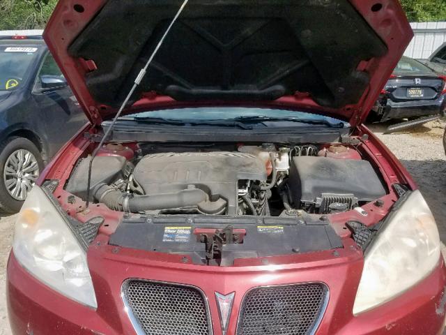 1G2ZF57BX84304097 - 2008 PONTIAC G6 VALUE L RED photo 7