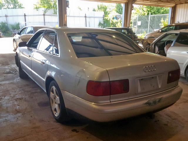 WAUFL54D6YN001824 - 2000 AUDI A8 QUATTRO SILVER photo 3