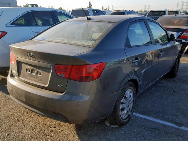 KNAFU4A24C5486578 - 2012 KIA FORTE EX GRAY photo 4