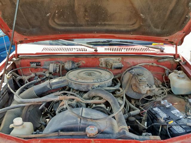 1B7FL23X4PS256419 - 1993 DODGE DAKOTA RED photo 7