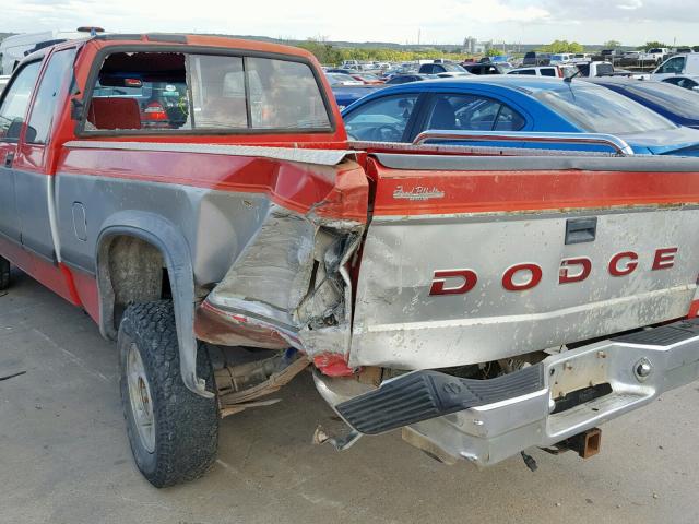 1B7FL23X4PS256419 - 1993 DODGE DAKOTA RED photo 9