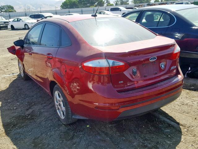 3FADP4BJ7EM203990 - 2014 FORD FIESTA SE RED photo 3