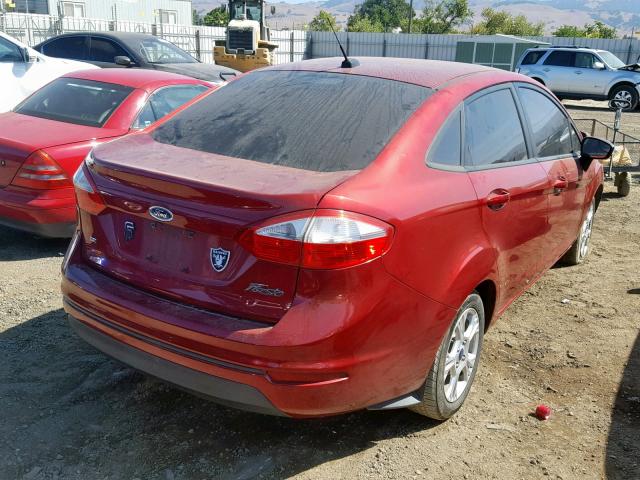 3FADP4BJ7EM203990 - 2014 FORD FIESTA SE RED photo 4