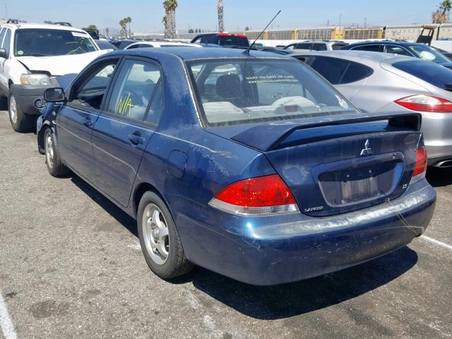 JA3AJ26E95U051849 - 2005 MITSUBISHI LANCER ES BLUE photo 3