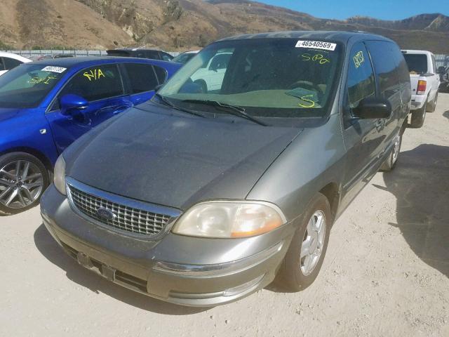 2FMZA52441BA14660 - 2001 FORD WINDSTAR S GREEN photo 2