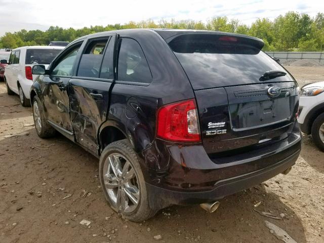 2FMDK3JC7DBA25659 - 2013 FORD EDGE SEL TWO TONE photo 3