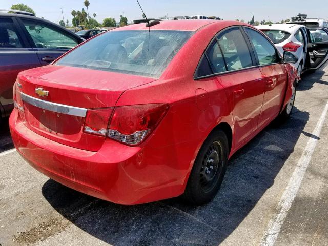 1G1PA5SH0F7176437 - 2015 CHEVROLET CRUZE LS RED photo 4