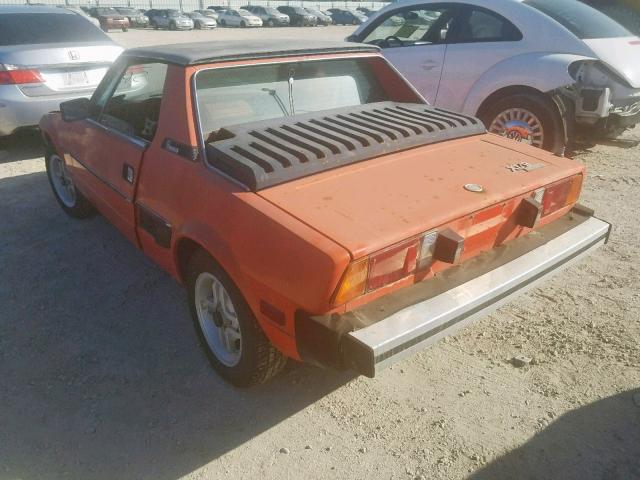 ZFABS00A1B8142610 - 1981 FIAT X 1/9 ORANGE photo 3