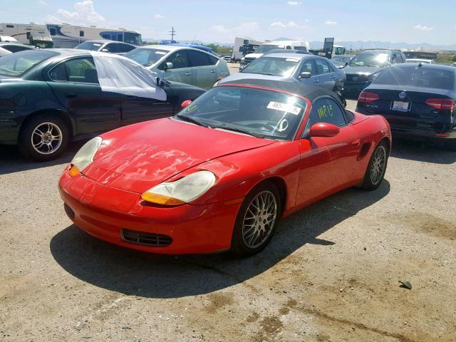 WP0CA29842U621655 - 2002 PORSCHE BOXSTER RED photo 2