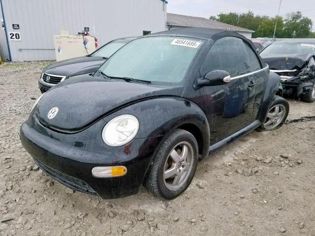 3VWBM31Y05M361362 - 2005 VOLKSWAGEN NEW BEETLE BLACK photo 2