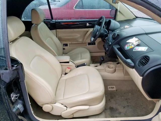 3VWBM31Y05M361362 - 2005 VOLKSWAGEN NEW BEETLE BLACK photo 5