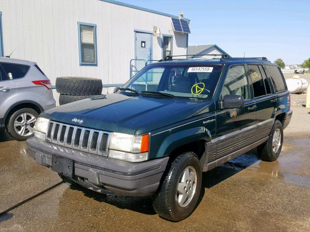 1J4GZ58S7SC749283 - 1995 JEEP GRAND CHER GREEN photo 2