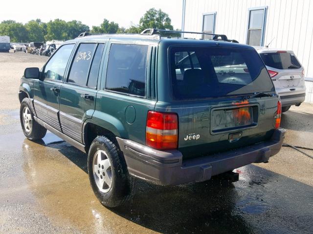 1J4GZ58S7SC749283 - 1995 JEEP GRAND CHER GREEN photo 3