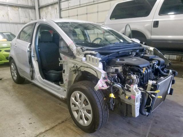 KNADN5A32E6416464 - 2014 KIA RIO EX SILVER photo 1