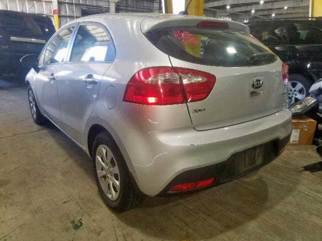 KNADN5A32E6416464 - 2014 KIA RIO EX SILVER photo 3