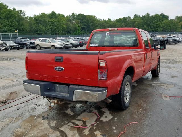 1FTWW30538EC02917 - 2008 FORD F350 SRW S RED photo 4