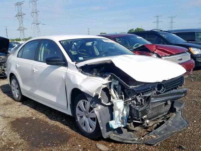 3VW2K7AJ4CM349194 - 2012 VOLKSWAGEN JETTA BASE WHITE photo 1