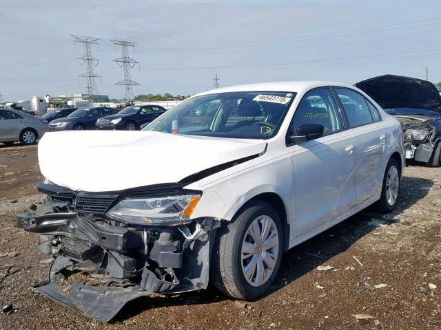 3VW2K7AJ4CM349194 - 2012 VOLKSWAGEN JETTA BASE WHITE photo 2