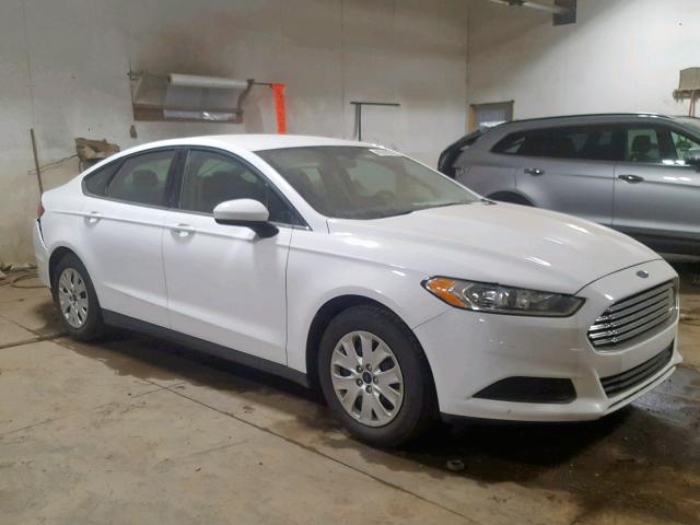 1FA6P0G71E5395914 - 2014 FORD FUSION S WHITE photo 1