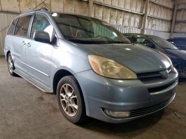 5TDZA22C45S351814 - 2005 TOYOTA SIENNA XLE BLUE photo 1